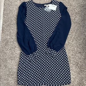 Navy Blue Pattern Dress